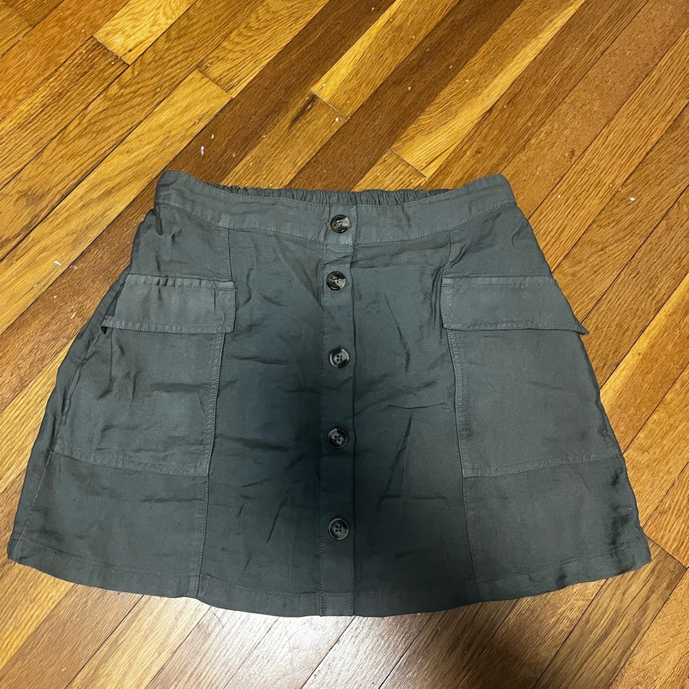 Army Green Cargo skirt